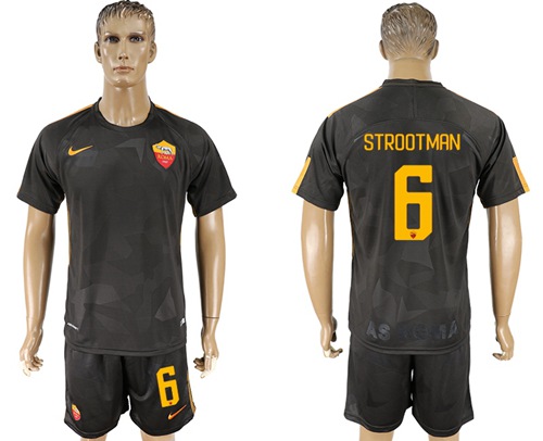 Roma #6 Strootman Sec Away Soccer Club Jersey - Click Image to Close